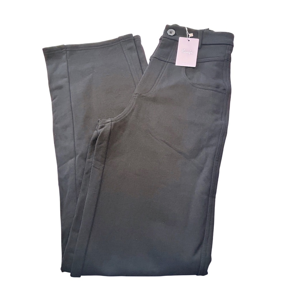 Hanifa Pants Women XS Black High Rise Straight Leg Denim Style